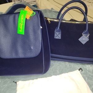 Tote & Carry laptop bag and over night bag. Navy Blue